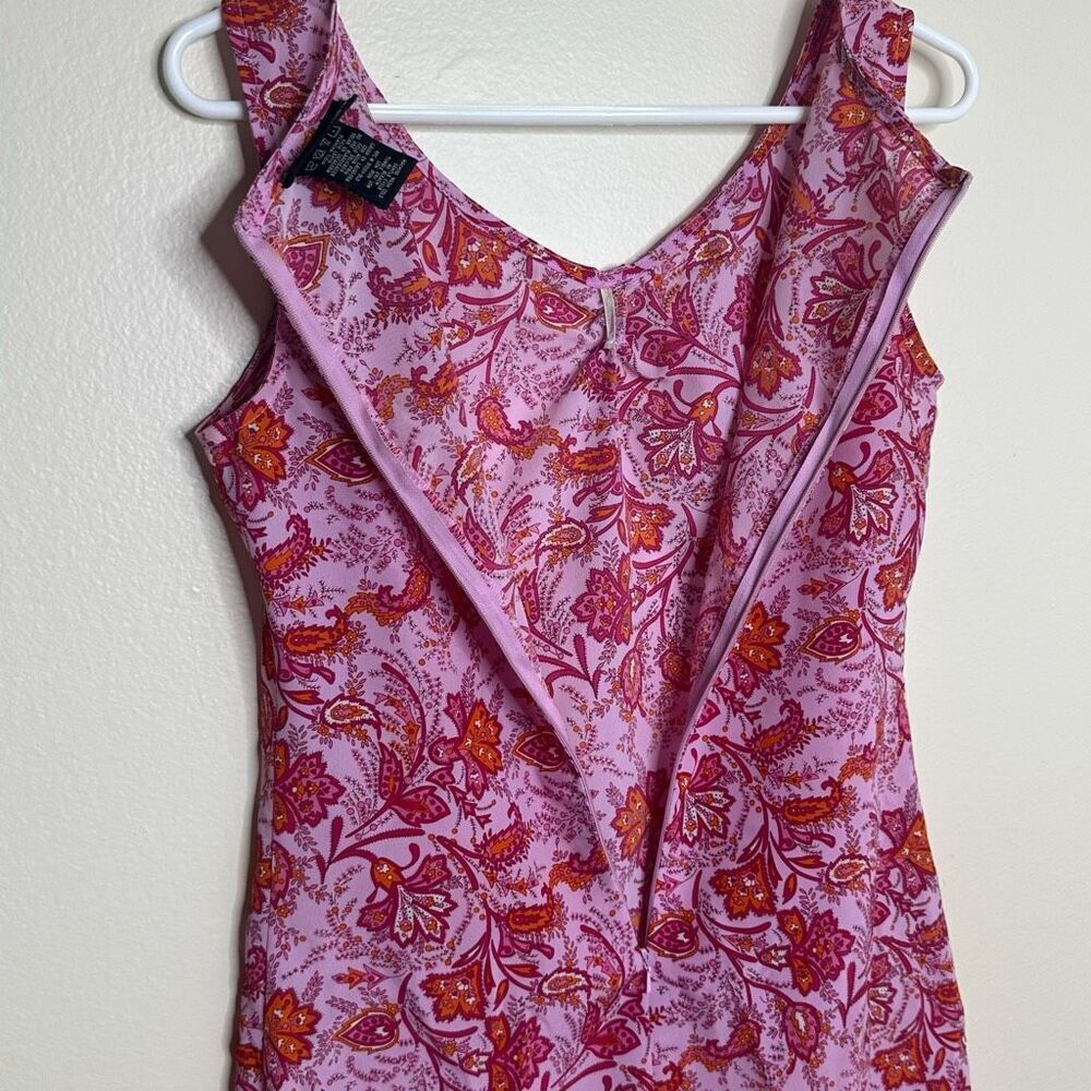 Y2K‎ No Boundaries Pink Paisley Sleeveless Shift Dress size Medium 7/9 - Picture 7 of 7